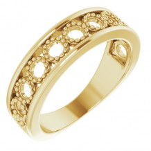 14K Yellow Geometric Stackable Ring - 51879102P