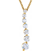 14K Yellow 1/2 CTW Diamond Journey 18 Necklace - 6772460001P