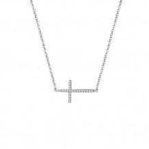 Lafonn Sideways Cross Necklace - N2001CLP18