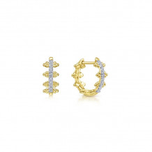 Gabriel & Co. 14k Yellow Gold Bujukan Diamond Huggie Earrings - EG13575Y45JJ