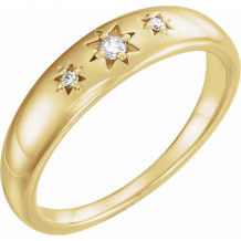 14K Yellow .05 CTW Diamond Starburst Ring - 123182601P