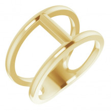 14K Yellow 11.3 mm Negative Space Ring - 51643102P