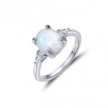 Lafonn Platinum Three-Stone Engagement Ring - R0476OPP05