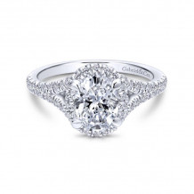 Gabriel & Co. 14k White Gold Entwined Halo Engagement Ring - ER12769O4W44JJ