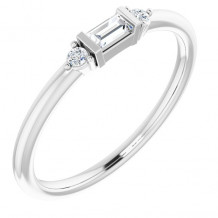 14K White 1/8 CTW Diamond Stackable Ring - 124011600P
