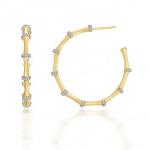 Lafonn Mixed-Color Bamboo Hoop Earrings - E0458CLT00