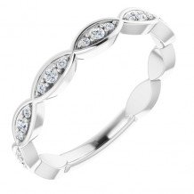 14K White 1/5 CTW Diamond Infinity-Inspired Anniversary Band - 123409600P