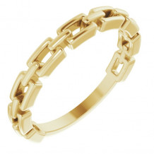 14K Yellow Chain Link Ring - 52078100P