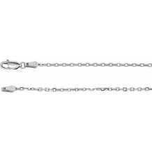 14K White 2 mm Diamond-Cut Cable 7 Chain - CH524242078P