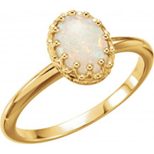 14K Yellow Opal Crown Ring - 71561101P