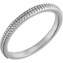 14K White Stackable Bead Ring - 51604101P
