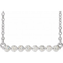 14K White 1/4 CTW Diamond Bar 18 Necklace - 86887615P
