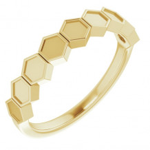 14K Yellow Stackable Geometric Ring - 51738102P