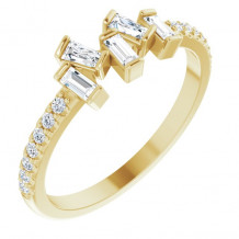 14K Yellow 1/3 CTW Diamond Scattered Ring - 123946601P