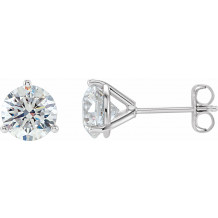 14K White 3/4 CTW Diamond Stud Earrings - 6623360118P