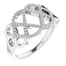 14K White 1/5 CTW Diamond Woven Ring - 123100600P