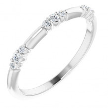 Platinum 1/10 CTW Diamond Stackable Ring - 124033603P