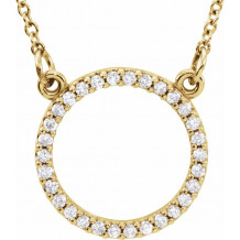 14K Yellow 1/8 CTW Diamond 16 Necklace - 84155100P