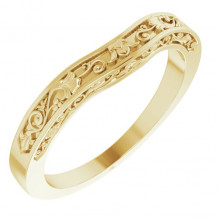 14K Yellow Floral-Inspired Matching Band - 123679117P