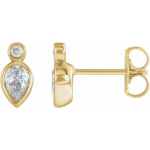 14K Yellow 1/3 CTW Diamond Bezel-Set Earrings - 86859601P