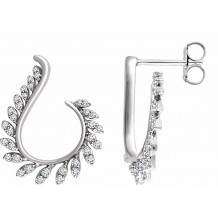14K White 1/2 CTW Diamond Earrings - 65213160000P
