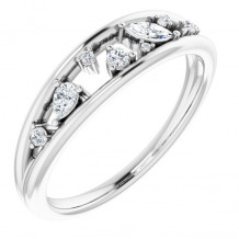 14K White 1/6 CTW Diamond Negative Space Ring - 124185600P