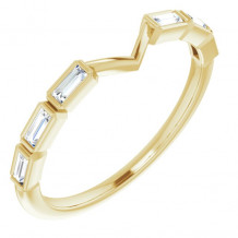 14K Yellow 1/5 CTW Diamond Matching Band for 5.2 mm Round Engagement Ring - 123239609P