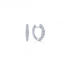 Gabriel & Co. 14k White Gold Lusso Diamond Huggie Earrings - EG13648W45JJ