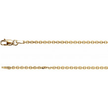 14K Yellow 1.75 mm Solid Diamond-Cut Cable 7 Chain - CH125120478P