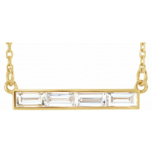 14K Yellow 1/2 CTW Diamond Bar Necklace - 863616005P