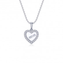 Lafonn Platinum Mom Heart Necklace - P0269CLP20