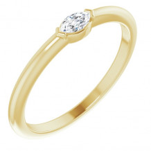 14K Yellow 1/8 CTW Diamond Solitaire Ring - 124565102P