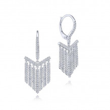 Gabriel & Co. 14k White Gold Art Moderne Diamond Drop Earrings - EG13393W45JJ
