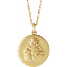 14K Yellow Buddha 16-18 Necklace - 86851601P