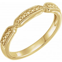 14K Yellow Stackable Bead Ring - 65240660001P