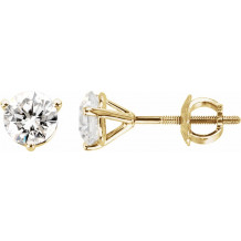 14K Yellow 1 CTW Diamond Earrings - 6623460058P