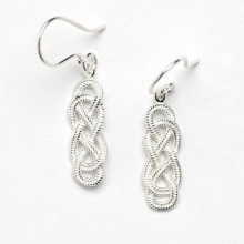 Southern Gates Harbor Series Sterling Silver Rope Knotted Earrings