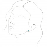 14K White Blue Zircon & 1/8 CTW Diamond Earrings - 86777655P photo 3