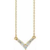 14K Yellow 1/3 CTW Diamond V 16-18 Necklace - 86616606P photo