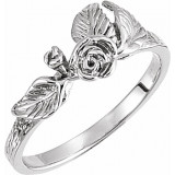 14K White Floral-Inspired Ring - 41944653P photo