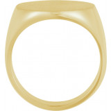 10K Yellow 18 mm Round Signet Ring - 945537395P photo 2