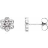 14K White 1/4 CTW Diamond Cluster Earrings - 86462600P photo