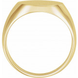 14K Yellow 22x20 mm Oval Signet Ring - 9600123834P photo 2