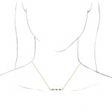 14K Yellow Turquoise & 1/8 CTW Diamond Bar 18 Necklace - 86817626P photo 3