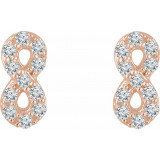 14K Rose 1/6 CTW Diamond Infinity Earrings - 65277360003P photo 2
