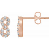 14K Rose 1/6 CTW Diamond Infinity Earrings - 65277360003P photo