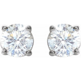 14K White 1/2 CTW Diamond Earrings - 187460058P photo 2