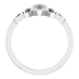 14K White 1/8 CTW Diamond Geometric Ring - 123966600P photo 2
