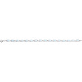 14K White Lab-Grown Opal Line 7 Bracelet - 651635100P photo 2