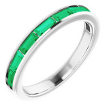 14K White Emerald Ring - 12293260012P photo